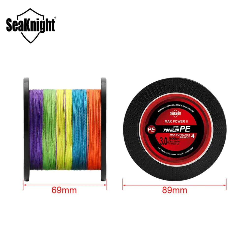 Новая серия SeaKnight TP 300 м 500 1000 4 нити плетеная леска многоцветная PE Морская Рыбалка