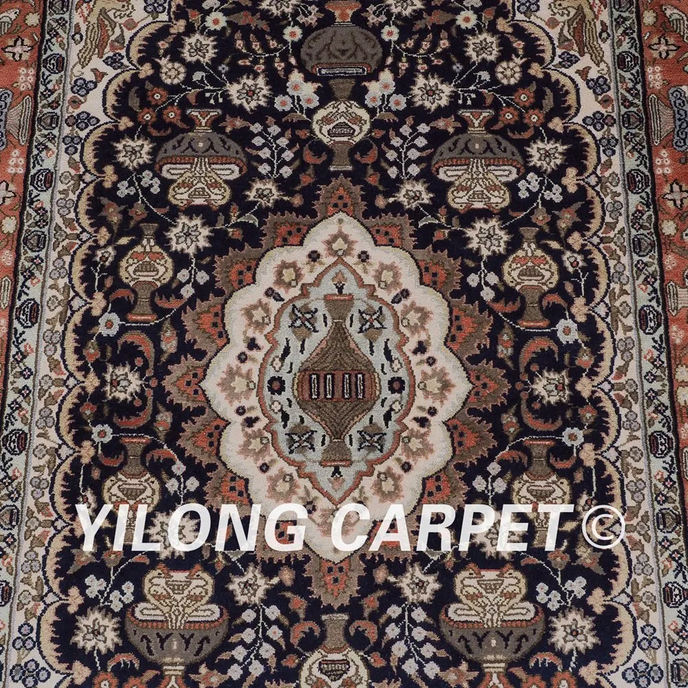 YILONG 2,5 'x4' vantage ковер тавризский Шелковый изысканный турецкий Шелковый ковер ручной работы(W103A2.5x4