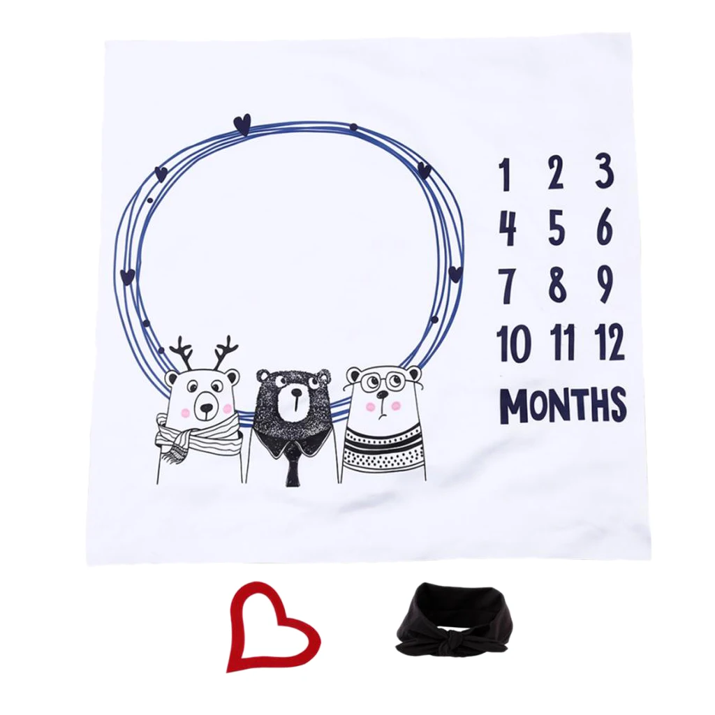 Monthly Anniversary Blanket Newborn Baby Wraps Photography Mat Photography Background Mat Bath Towel Swaddle Sleeping Blanket