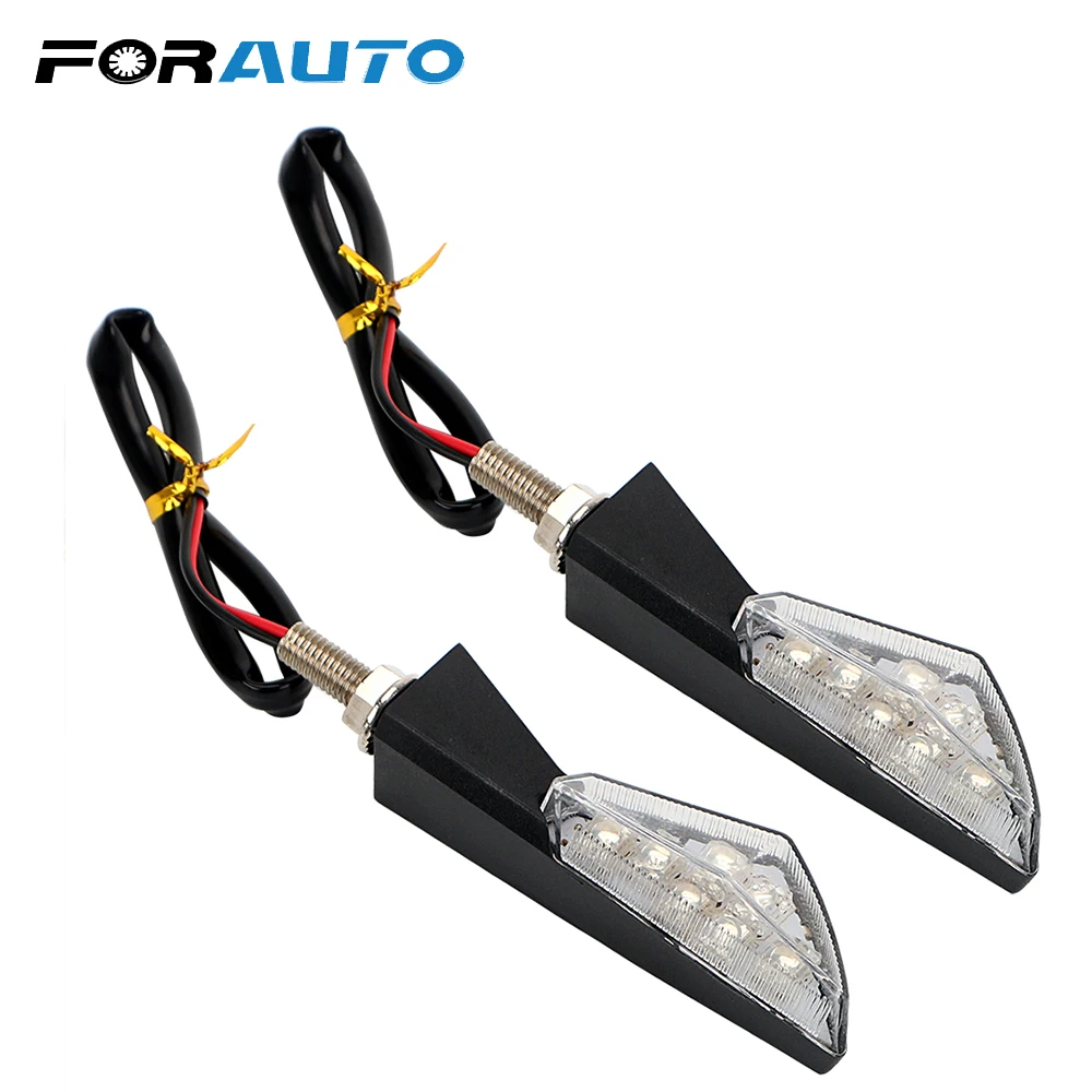 

FORAUTO 1 Pair Motorbike Indicator Light Turn Signal Lamp 7 LED Turn Light Motorcycle Flasher Universal High Power