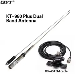 Qyt kt-980plus Dual Band 146/436 мГц 3.0/5.5dbi Мобильное радио Телевизионные антенны kt980plus для автомобиля Мобильное радио qyt kt980 плюс