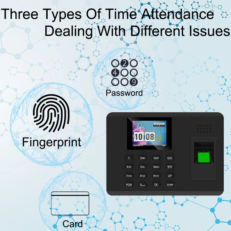 OULET Biometric Fingerprint TCPIP Attendance System Time Clock Recorder Attendance System Fingerprint Employees Device Reader   