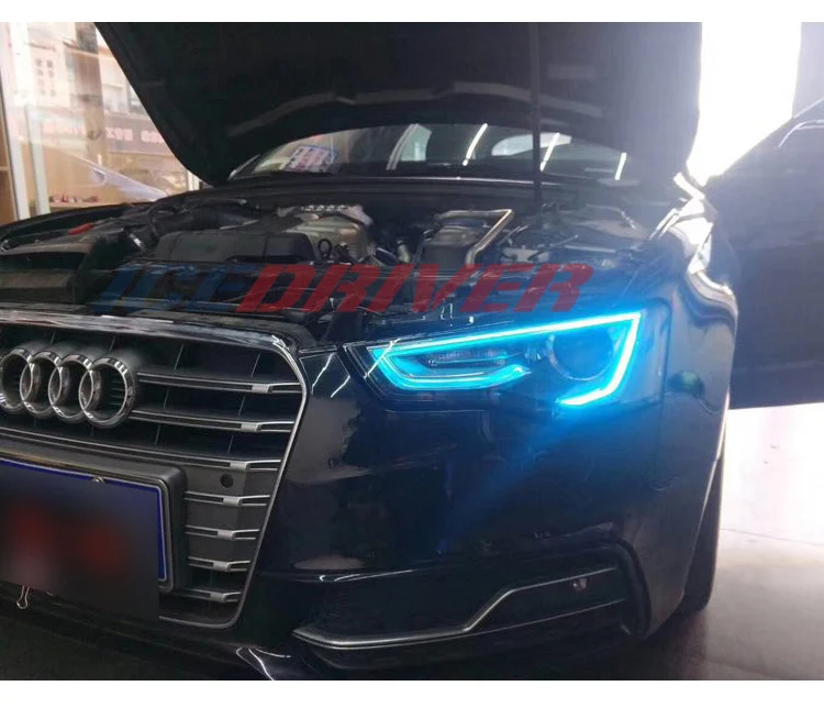 Icedriver для AUDI A5 S5 дневные ходовые огни RGB многоцветный светодиодный доски 2012- дневные ходовые огни красные, синие демон освещение для глаз лампы