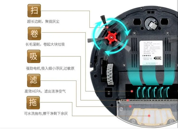Пульт дистанционного управления Универсальный умный всасывающий робот пылесос самозарядка HEPA фильтр расписание подметания