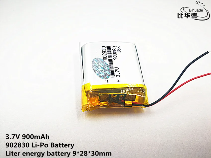 Хорошего качества 3,7 V, 900 mAH, 902830 полимерный литий-ионный/литий-ионный аккумулятор для игрушки, POWER BANK, gps, mp3, mp4