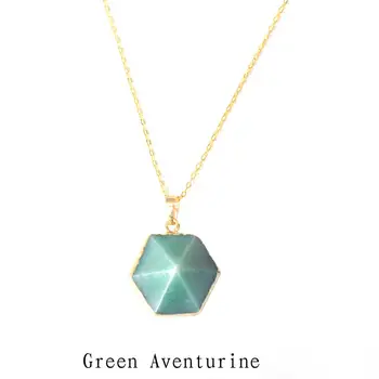 Natural stone green Dongling tower-shaped crystal necklace pendant fashion appearance five-pointed star designed for women