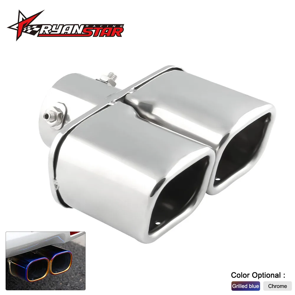 Universal 2.4" Stainless Steel 1 to 2 Dual Car Pipe Exhaust pipe