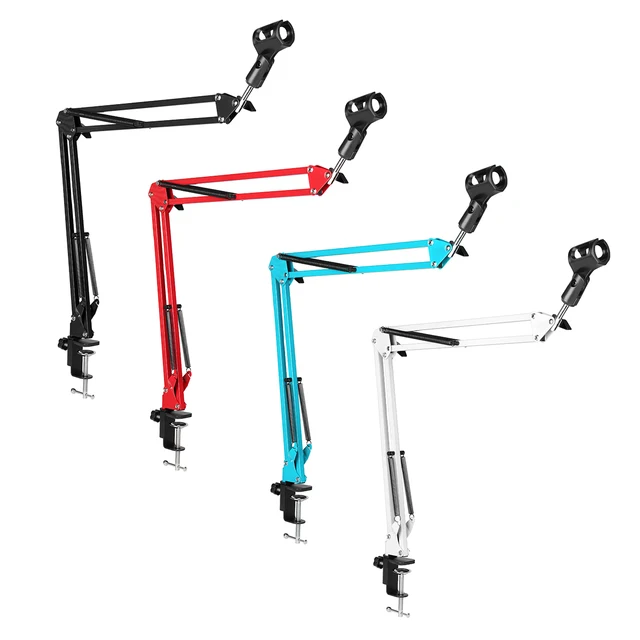 NB-35 Professional Metal Suspension Scissor Arm Adjustable Microphone Stand Holder For Mounting On PC Laptop Notebook