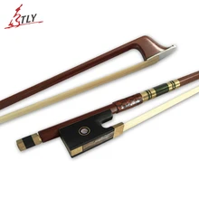 Магазин фабрики 4/4 Скрипка Лук эбеновая лягушка w/цветная оболочка змеиная кожа обернутая прямая бразильская Скрипка части