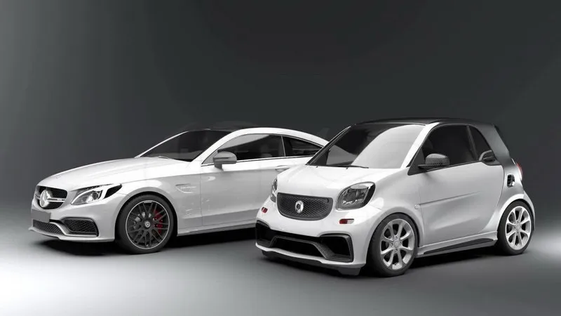 FRP стекловолокно комплект для тела подходит для 15-17 Smart Fortwo C453 Forfour W453 AMG стиль спереди и для заднего бампера боковые юбки крыша спойл крыло