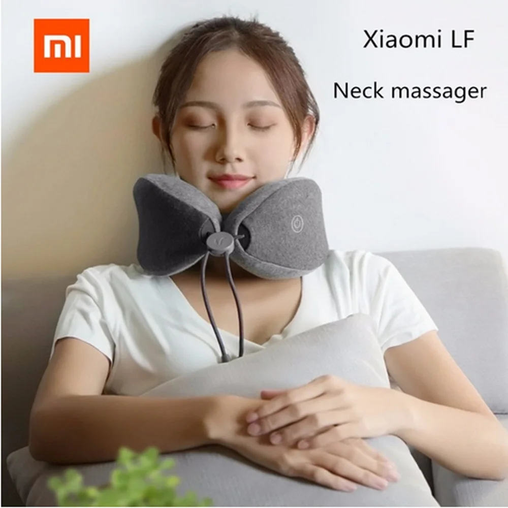 Новейшая Массажная подушка для шеи Xiaomi Mijia LF, массажер для расслабления мышц шеи, Подушка для сна для офиса, дома и путешествий