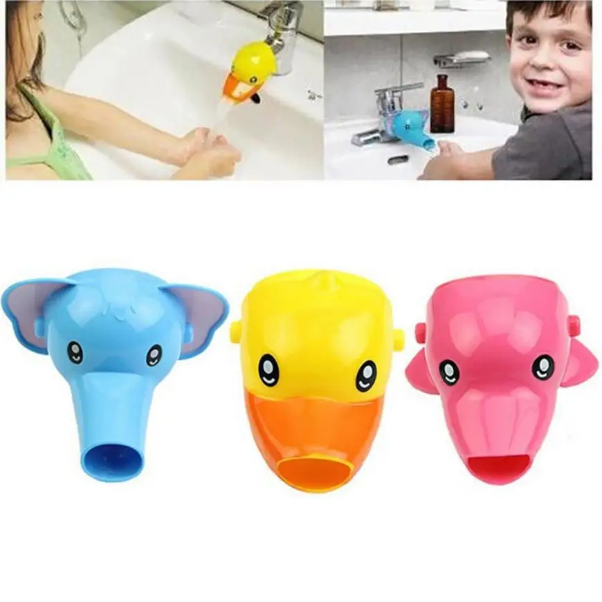 8-Cute Faucet Extender Durable Cartoon Kids Toddler Sink Baby Bathroom Faucet Extender Crab Washing Hands Dropshipping