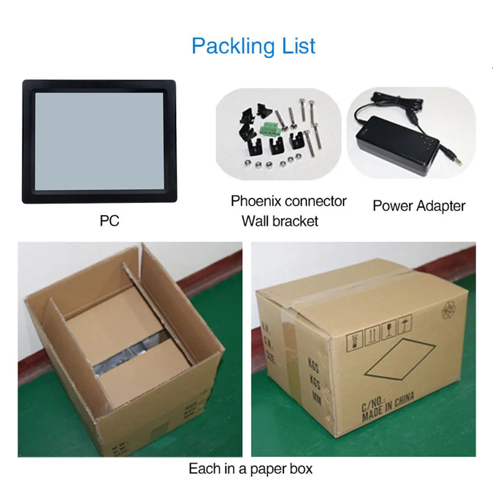 Yanling OEM ODM All-in-one Panel PC Intel J1900 Quad Core 17 Inch Taiwan 5 wire Resistive Touch Screen Fanless Tablet Computers