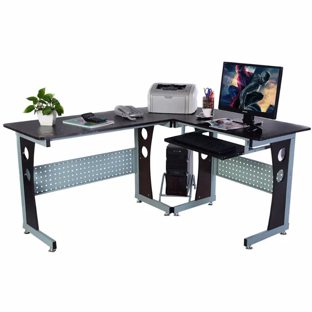 Goplus Large Wood L Shape Corner Computer Desk Office Pc Laptop Goplus Large Wood L Shape Corner Computer Desk Office Pc Laptop Table Workstation Modern Home