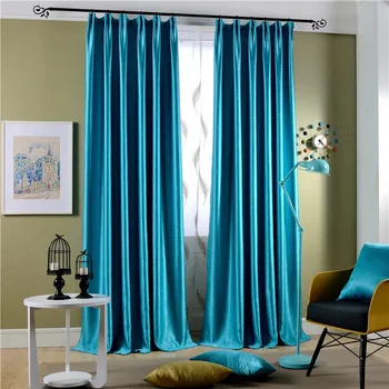 

Modern Brief Style Solid Blockout Cloth Curtain/Embroidered Curtain