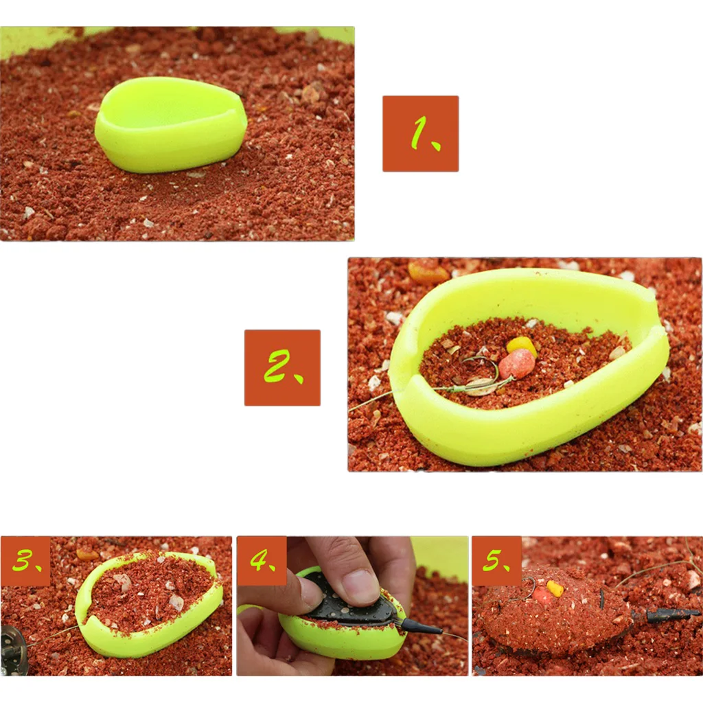 

MagiDeal Fishing Feeder Method Mould Carp Bait Feeding Form Tool Quick Release Mould Feeding Trough Fishing Feeder Tool