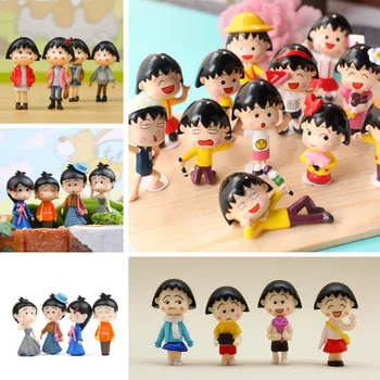 

BAIUFOR People Miniatures Anime Girl Maruko Series Terrarium Miniature Fairy Garden Figurines Landscape Decor Home Accessories
