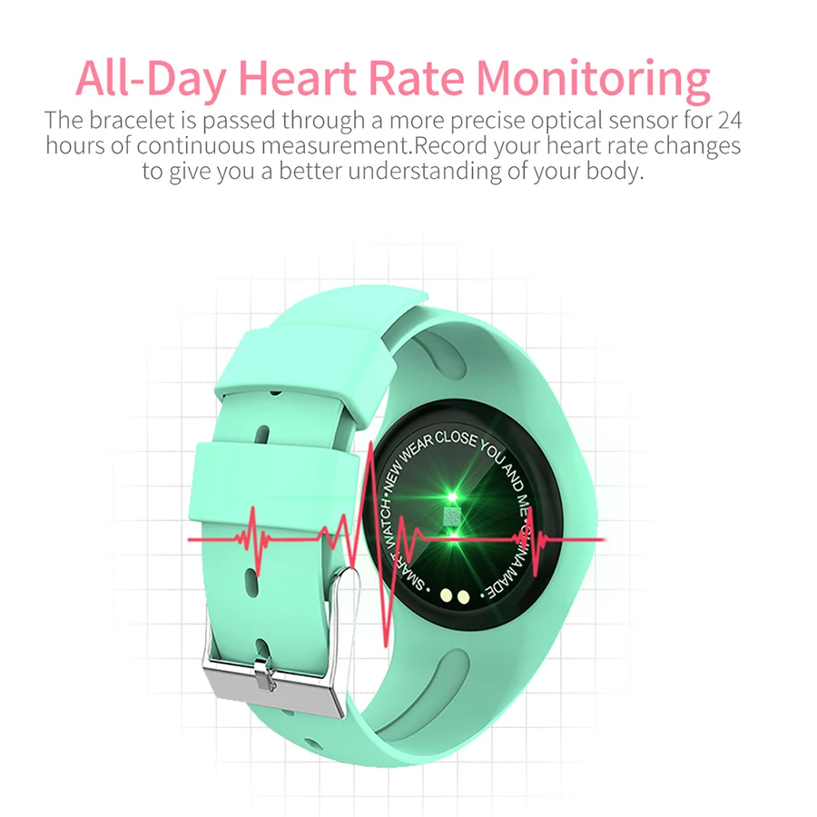 2019 обновления модные часы Smart Watch HR крови Давление монитор Для женщин