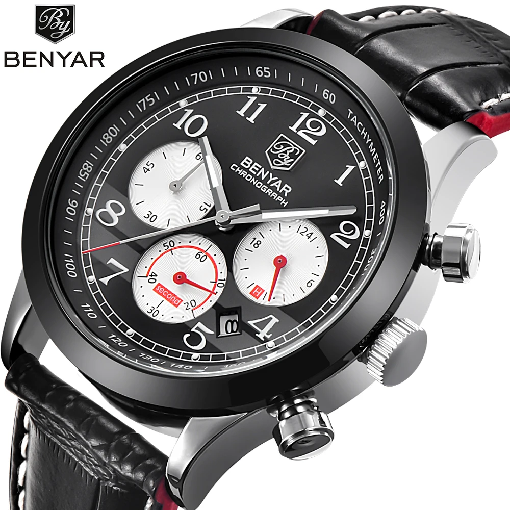 

BENYAR 2018 montre pour homme De Mode Sport Quartz Horloge montres homme Top Marque D'affaires montre Relogio Masculino