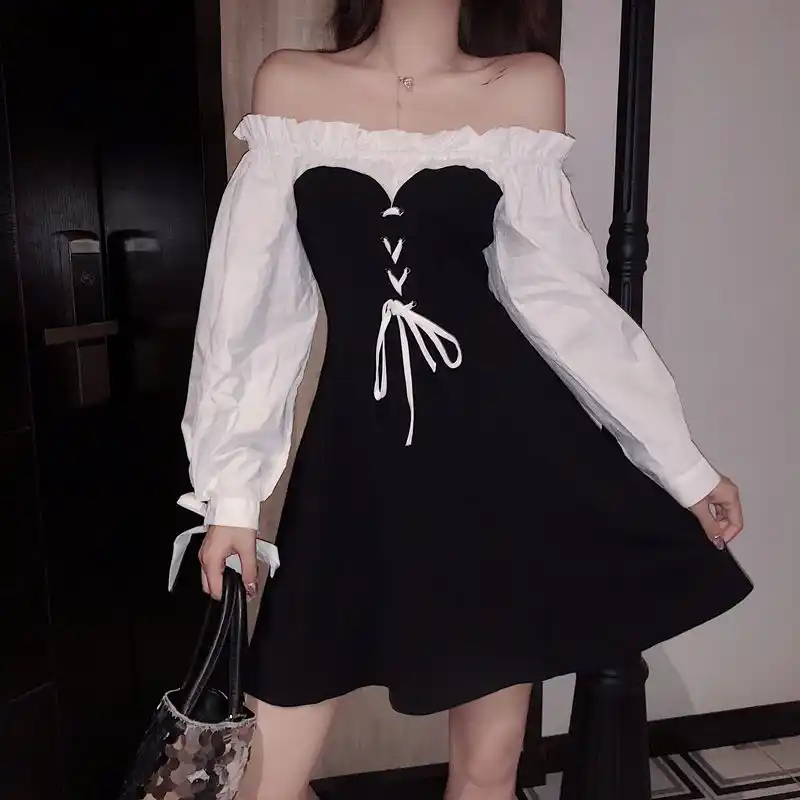 Korean New Sexy Club Mini Dress Women 2019 Lolita A Line Solid Chic Aesthetic Sequined Mash Spring Autumn Party Dresses Dresses Aliexpress korean new sexy club mini dress women 2019 lolita a line solid chic aesthetic sequined mash spring autumn party dresses