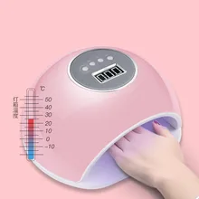 Сушилка для ногтей 72 Вт УФ светодиодный светильник для ногтей ABS розовый маникюр солнце свет жидкокристаллический смарт-дисплей сушильная машина 365+ 405nm кабин дизайн ногтей