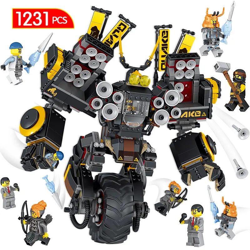 

1231PCS Film Quake Mech Series Building Blocks Compatible Legoingly Ninjagoed Blocks 70632 Figure Bricks Toys For Boys Gift