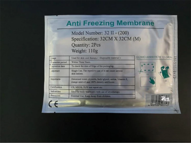 Different size Anti freezing membrane Antifreeze membranes pad body slimming anti freeze for cryotherapy  Cooling Frozen machine
