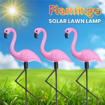 

3Pcs Solar Flamingo Lawn Light with Solar Panels LED Garden Path Landscape Lights Night Lamp Waterproof Landscape light