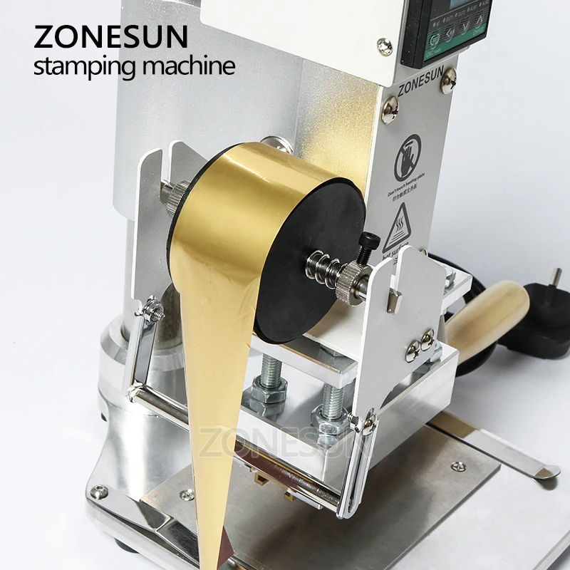 ZONESUN машина для горячего тиснения фольгой с логотипом на заказ ручная