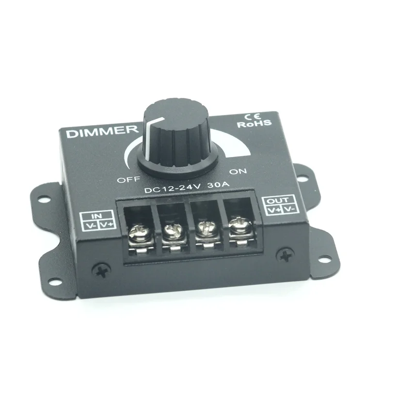 Светодиодный диммер DC12V 24V 8A 30A контроллер переключателя Регулируемая яркость