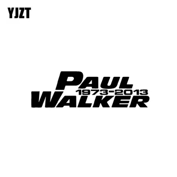 

YJZT 15CM*4.6CM PAUL WALKER Fashion Vinyl Decal Car-styling Car Sticker Black/Silver C11-0493