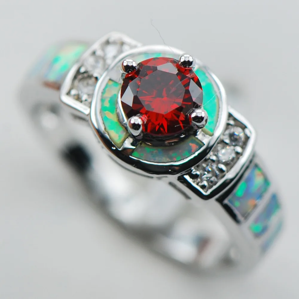 Garnet White Opal 925 Sterling Silver Ring Size 6 7 8 9 10 R1319 Ring Jade Ring Clearring Stretcher Aliexpress