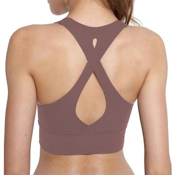 

Women's Soft Max Support Strappy Full Coverage Shock Control Sports Running Gym Athletic Bra