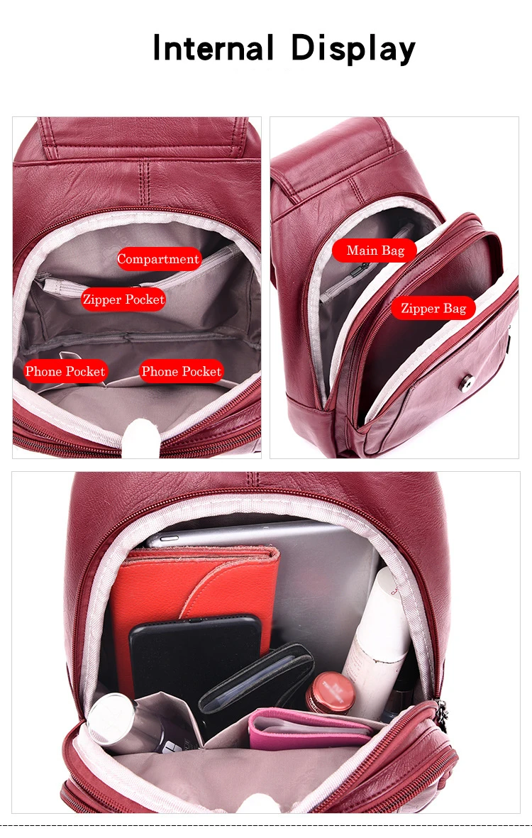 Atinfor бренд Anti Theft для женщин кожа рюкзаки кошелек Винтаж Женская сумка маленький дорожный рюкзак леди