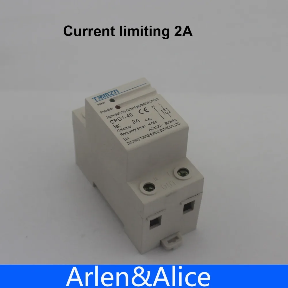 2A 230V 50/60HZ 460W Din rail automatic recovery reconnect Current