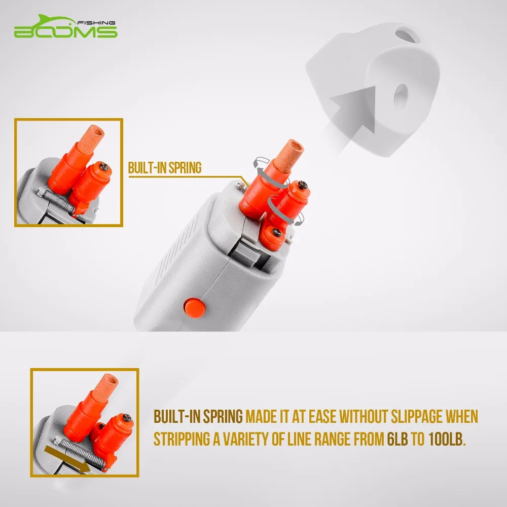 Booms Fishing LS1 Line Stripper for Remover Line from reel with Electric Hook Sharpener and LED Light