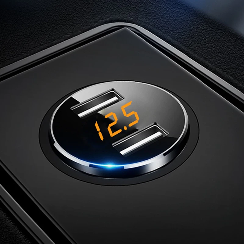 

Universal 3.6A Auto Car USB Socket Charger Led Display For Iphone Xiaomi Mobile Phone Charging Car Chargers For Iphone 7 Plus