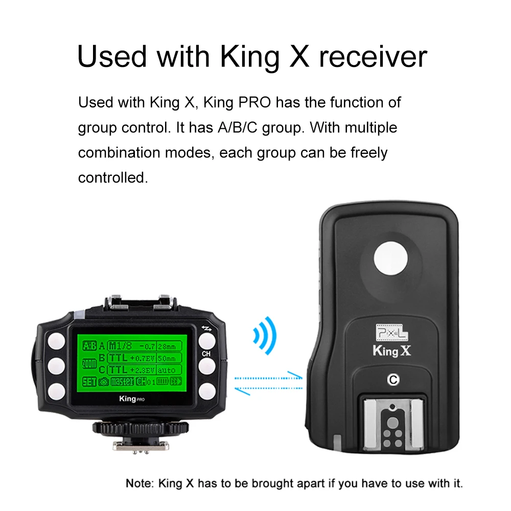 Pixel King pro TTL 2 4G беспроводной триггерный передатчик вспышки и приемник комплект для
