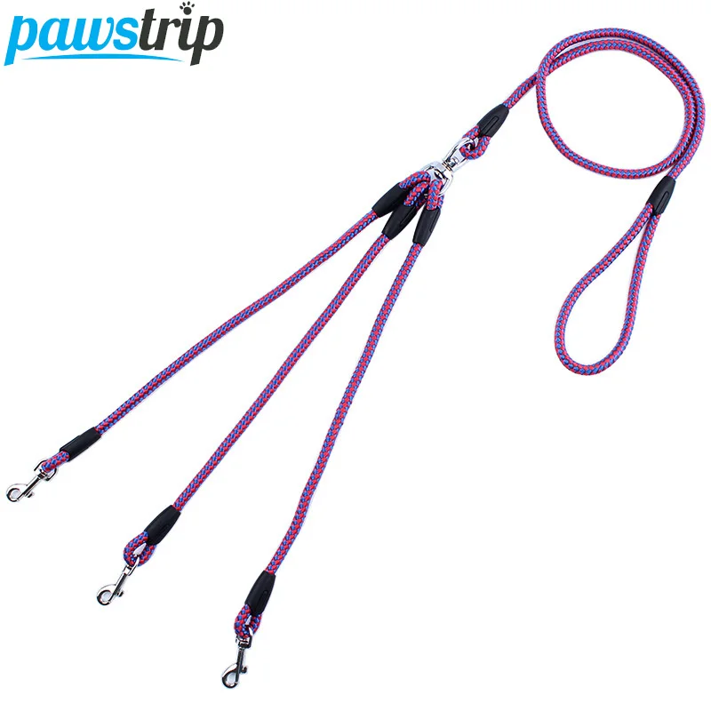 2 3 Way Couplers font b Pet b font Walking Running Dog Leash Lead 55 Long