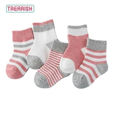 

5 pair/lot Baby Socks lots Cotton Newborn Boy and Girl Infant Sock Set Winter 2018 New TREARISH