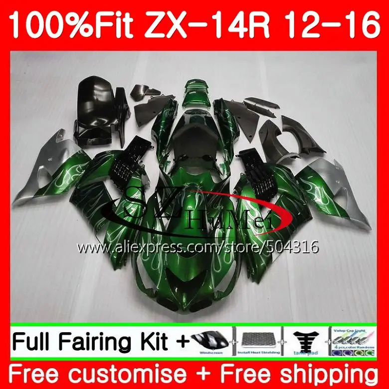 

Injection For KAWASAKI NINJA ZZR 1400 ZX 14R ZZR1400 25SH18 ZX14R 12 13 14 15 16 ZX-14R 2012 2013 2014 2015 Fairing Silver black