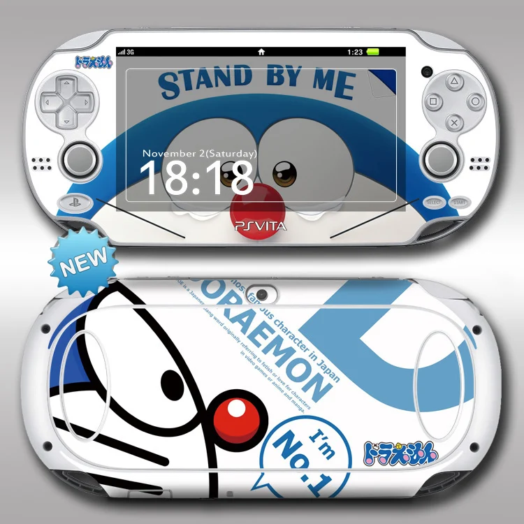 

Front&Back Protective PSV1000 Skin Sticker Cover For Sony PS vita 1000 one piece/Doraemon Decal Vinyl Skin Sticker Protector