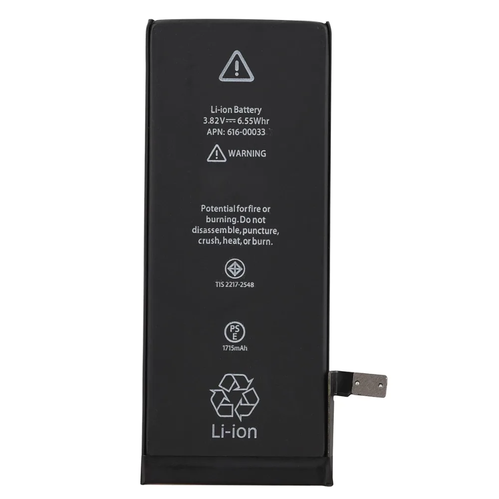 High Quality 100% Brand New Rechargeable Phone Battery For iphone 6S Real Capacity 1715mAh