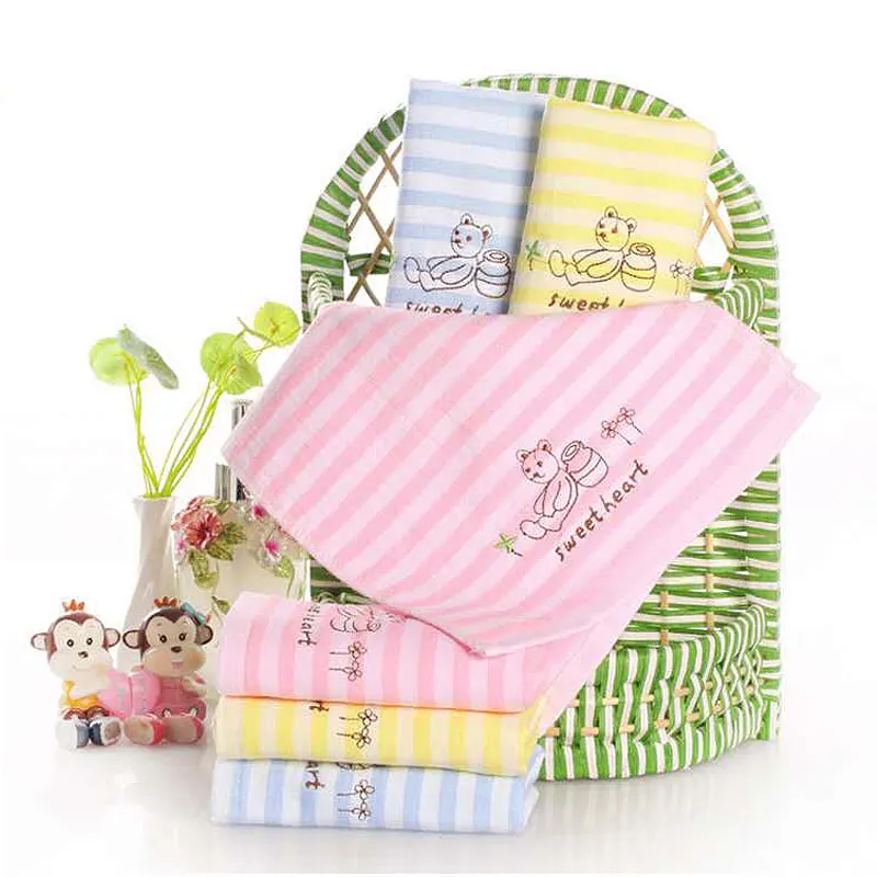 

Stripe Printed Towels for Women and Men Hand Towel Family Travel Face Party Towel Absorbent Soft Healthy Toalla Serviette 2019