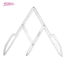 Металлическая микроблейдинг бровей линейка для татуировки кольцо из нержавеющей стали бровей аксессуары для тату линейка измерительный инструмент