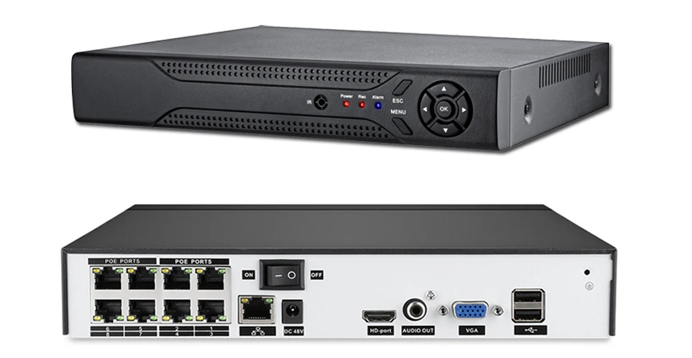 H.265 H.264 4/8CH 5MP 4MP POE NVR безопасности ip-камера видеонаблюдения системы видеонаблюдения P2P ONVIF HDMI 2K 4K сетевой видеорегистратор