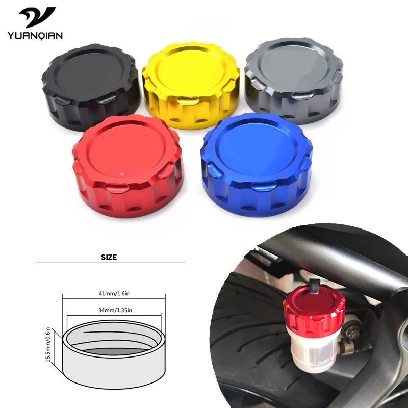 Rear Brake Reservoir Cover Caps CNC Cylinder Reservoir Cover For Yamaha MT07 MT-07 mt 07 09 FZ09 FZ-07 MT09 MT-09 FZ09 R1 14-17