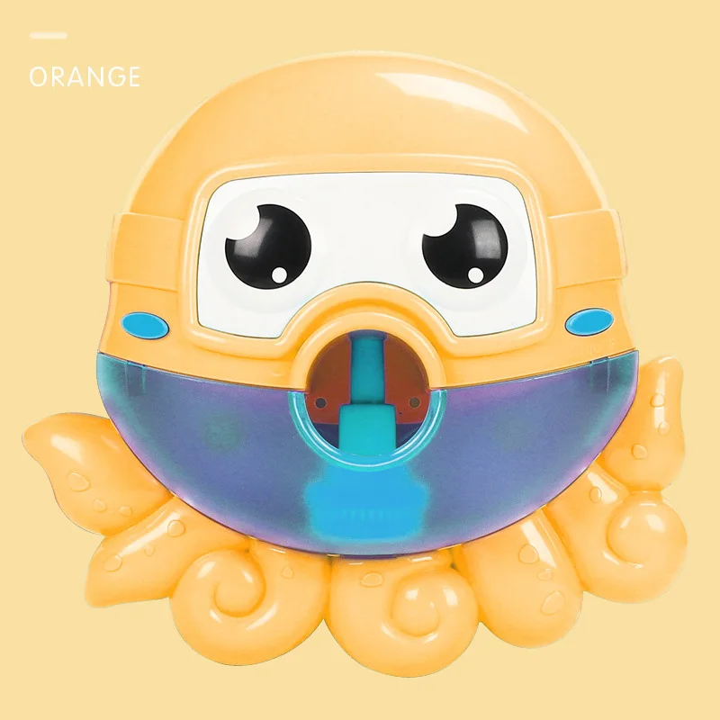 Игрушки для купания, плавающие крабы-пузырьки, лягушка, осьминог, Кит, пенящаяся машина для ванной комнаты, oyuncak для детей, вода, плавательный душ для детей - Цвет: Orange octopus nobox