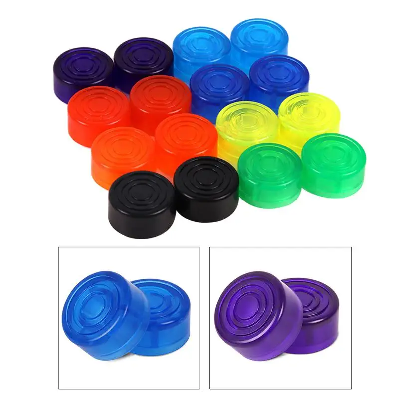 10 Pcs Guitar Effect Footswitch Nail Pedal Cap Topper Anti-Slip Colorful Protection Cap Effects Pedal Accessory
