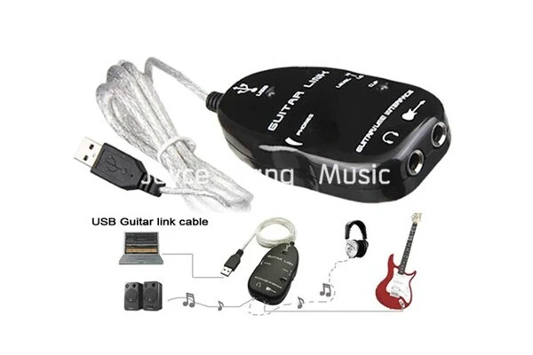 Enlace de interfaz de guitarra eléctrica, adaptador de Cable USB de Audio a ordenador para PC/MAC, negro y blanco|adapter vdeadapter player - AliExpress